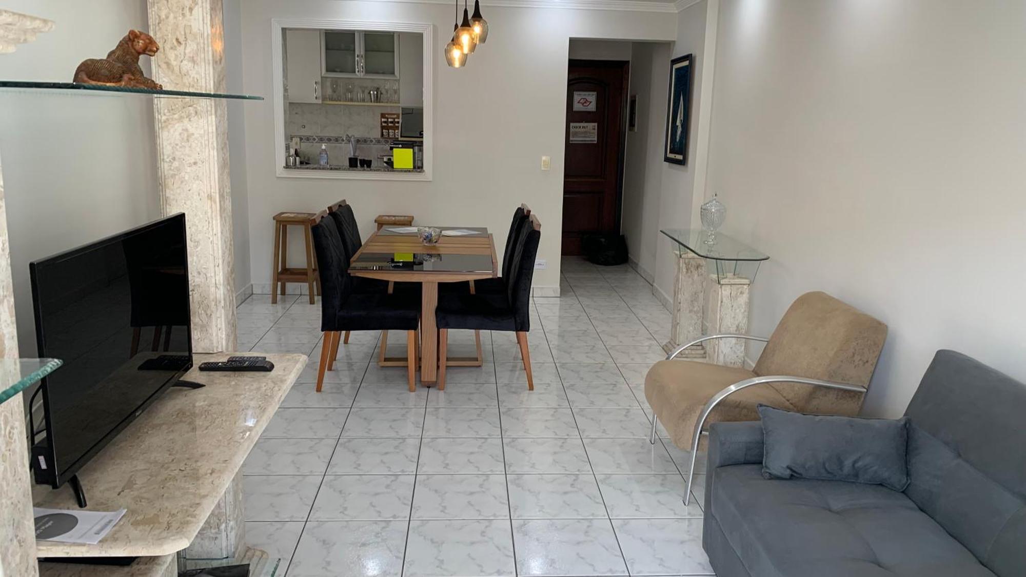 Grande Gorja Premium - 200m Da Praia, Garagem, Wi-fi, Ar Condicionado, Office E Varanda * Praia Grande (Santos)
